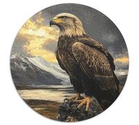 Eagle 1000 Piece Circular Jigsaw Puzzle Animals Pets Cute Pieces Challenging Brainteaser for Adults Premium Home Decor Gift 1000pcs (67.5x67.5cm)