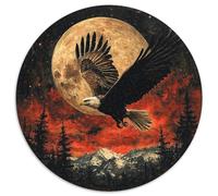 Eagle 1000 Piece Circular Jigsaw Puzzle Animals Pets Cute Premium Home Decor Stress Relief Puzzle for All Ages 1000pcs (67.5x67.5cm)