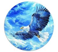 Eagle 1000 Piece Circular Jigsaw Puzzle Animals Pets Cute Premium Stress Relief Puzzle for Adults Home Decor Brainteaser 1000pcs (67.5x67.5cm)