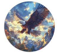 Eagle 1000 Piece Circular Puzzle Animals Pets Cute Durable Large Puzzle Stress Relief Home Decor Creative Challenge 1000pcs (67.5x67.5cm)