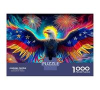 Eagle 1000 Piece Extra Thick Cardboard Jigsaw Puzzle for Adults And Kids，Starry Eagle，Impossible Hard Difficult Challenging Puzzle 38x26cm/1000pcs