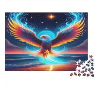 Eagle 1000 Piece Jigsaw Puzzle for Adults & Children, Recycled Paper, Flame Sea Eagle, Relaxation Entertainment, Improves Hand-Eye Coordination, Perfect Home Decor 38x26cm/1000pcs