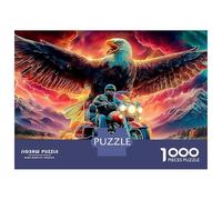 Eagle 1000 Piece Jigsaw Puzzle for Adults Eagle Biker 1000 Pc Adults Jigsaw Puzzles - Fun Activity for Rainy Days, Birthday Jumbo100% Recvcled Cardboard70x50cm/1000pcs