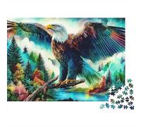 Eagle 1000 Piece Jigsaw Puzzle for AdultsDark Bird Jigsaw Great Gift Fun Activity for Home Colourful & Brainteasing PuzzlesPuzzle Game for The Whole for Women Gifts for Men70x50cm/1000p