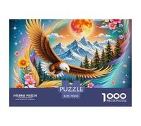 Eagle 1000 Piece Jigsaw Puzzle Game Sky Eagle Colourful And Detailedscenea Greatfestive Orfiller for Ages 10 Plus Puzzle Game for The Whole for Women, Gifts for Men70x50cm/1000pcs