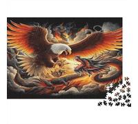 Eagle 1000 Piece Jigsaw Puzzles for Adults， Puzzle 1000 Pieces Fiery Skies Impossible Challenge Toy Educational Game Home Decoration 70x50cm/1000pcs