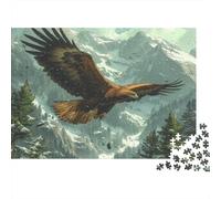 Eagle 1000 Pieces Adult Jigsaw Puzzle Puzzles Brain Burning Adult Game Decoration Picture Child Fun Activity Jigsaw Puzzles Great Gift For All Ages 1000pcs (75x50cm)