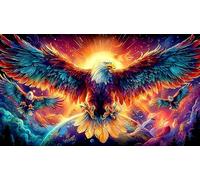 eagle 1000 Pieces Recycled Paper Puzzle - Educational Decompression Home Activity for Adults 75x50/1000pcs