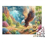 Eagle 1000Pieces JigsawPuzzleEagle Mountain Stream ForAdult Colourful Brainteasing Age12+byth Challenging The Impossible Difficult Game Uncover The Puzzle 52x38cm/1000pcs