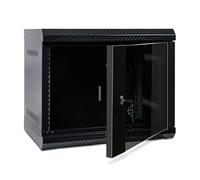 Eagle 19" Wall Mounting Data, Server and Audio Amplifier Cabinets, Glass Door with Lock, Fully Assembled For Networks in Homes, Offices, Shops 9U 590mm Deep