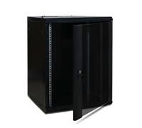 Eagle 19" Wall Mounting Data, Server and Audio Amplifier Cabinets, Glass Door with Lock, Fully Assembled For Networks in Homes, Offices, Shops 15 2U 590mm Deep