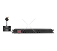 Kenable Pdu Uk Sockets 4 Way With Uk Plug Power Distribution Unit Horizontal 1.8M