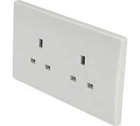 EAGLE 2 Gang Unswitched Socket Curved Edge