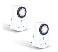 Eagle 2 Pack 24 Hour Basic Programmable Mechanical Timer Switch For Mains Plug