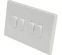 EAGLE 2 Way 4 Gang Light Switch Curved Edge