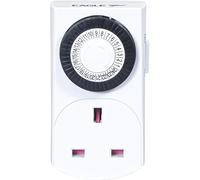 Eagle 24 Hour Segment Energy Saving Plug in 230V 13A Timer Switch, Easy to Use and Programme For Security, Festive and Everyday Use