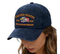 Eagle 250th Anniversaries Hat | Eagle Retro Adjustable Caps - America 250th Anniversaries Hat | for Birthday Navy Halloween Beach Outdoor Fishing Summer Hiking Sports Golf Boating Work Travel