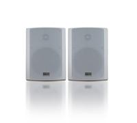 Eagle 40W 6.5" 100v Line or 8 Ohm Outdoor White Speaker (Pair). Outdoor, Waterproof, Low Impedance, IP54 Rated, Speakers
