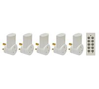 Eagle 5 Way Remote Control Mains Socket Set
