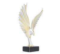 Eagle Abstract Figurine Resin Animal Wing Sculpture Ornament Elegant Home Office Decoration Geometric Surface Art Piece Lifelike Statue Durable Resin Material (Gold)