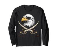 Eagle Adult Mens Pirate America Funny Eagles Kids Eagles Long Sleeve T-Shirt