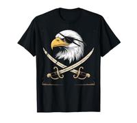 Eagle Adult Mens Pirate America Funny Eagles Kids Eagles T-Shirt