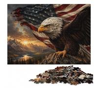 Eagle American Flag Classic Wooden Puzzle for Adults, 500 Pieces | Piece-by-piece progress - a simple way to organise the image on quiet evenings.