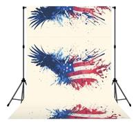 Eagle American Flag Print Photography Backdrop - 152 Ã- 213 cm Portable Backdrop Curtains for Photo Shoot Backdrop for Home Party Use