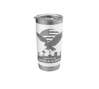 Eagle American Flag Veteran Memorial Independence Freedom Stainless Steel Insulated Tumbler
