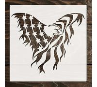 Eagle American Flag Wall Stencils Template Reusable Spray PaintStencils for Craft Painting On Wood Craft Canvas Walls Wood Furniture Decorations DIY Scrapbooking