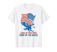 Eagle and Flag Land of The Free Home to The Brave America T-Shirt