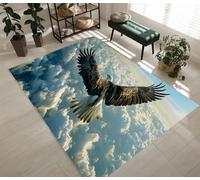 Eagle Area Rug for Living Room Animal Soft Low-Pile Large Rugs 60x110cm XX Washable Non-Slip Carpet for Bedroom Kitchen Entrance Sofa Floor Hallway Indoor Home Decor 1R996