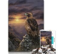 Eagle at Sunset Jigsaw Puzzles for Teenagers,Help The Brain Exercise Addictive Toys to Cultivate Patience Suitable for Couples (75x50cm)