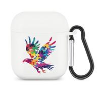 Eagle Autism Awareness Puzzle Bluetooth Headset Cover Earbuds Case TPU Headphone Protective Compatible with Airpods 1/2 White-Color