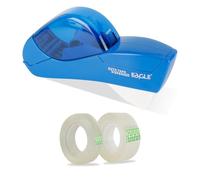 Eagle Automatic Tape Dispenser, Single Handheld Design, Free 1 Roll of 0.5 Inch (12 mm) and 1 Roll of 0.75 Inch (19 mm) Tapes (Blue)
