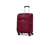 Eagle bags international Rolling Travel Suitcase with Spinner Wheels, Expandable Softside Luggage with Telescopic Handle, Lightweight Durable Carry-On/Checked (Burgandy, Medium)