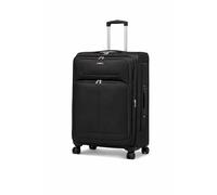 Eagle bags international Rolling Travel Suitcase with Spinner Wheels, Expandable Softside Luggage with Telescopic Handle, Lightweight Durable Carry-On/Checked (Black, X Large)
