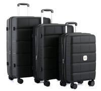 Eagle bags international Travel Luggage Set, Hard Shell Spinner Suitcase with Smooth Rolling Wheels and Telescopic Handle, Durable Lightweight Travel Suitcase (Black, 20 Inch)