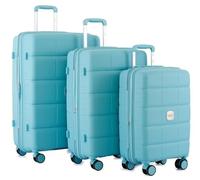 Eagle bags international Travel Luggage Set, Hard Shell Spinner Suitcase with Smooth Rolling Wheels and Telescopic Handle, Durable Lightweight Travel Suitcase (Sky Blue, 28 Inch)
