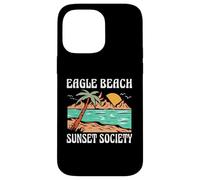 Eagle Beach Aruba Sunset Society Retro Beach Design Case for iPhone 14 Pro Max