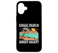 Eagle Beach Aruba Sunset Society Retro Beach Design Case for iPhone 16 Plus