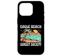 Eagle Beach Aruba Sunset Society Retro Beach Design Case for iPhone 16 Pro