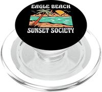 Eagle Beach Aruba Sunset Society Retro Beach Design PopSockets PopGrip for MagSafe