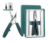 Eagle Beak Angled Nail Clippers, Eagle Beak Angled Nail Clippers 3-Piece Set, for Thick, Ingrown Nails with Anti-Splash Design (A)