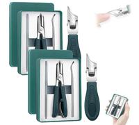 Eagle Beak Angled Nail Clippers, Three Sets of Eagle Beak Beveled Nail Clippers, Wide Jaw Opening Anti-Splash Slanted Nail Clipper, Super Sharp Oblique, for Thick, Ingrown Nails (2pcs-B)