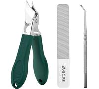 Eagle Beak Beveled Nail Clippers, Professional Stainless Steel Toenail Clippers for Thick & Ingrown Nails, Sharp Precision Blade, Ergonomic Handle, Podiatrist Recommended Nail Trimmer for Men & Women