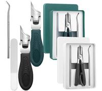 Eagle Beak Beveled Nail Clippers, Wide Jaw Opening Anti-Splash Slanted Nail Clipper, Three Sets of Super Sharp Oblique for Thick Nails, Seniors&ingrown Care (Mix)