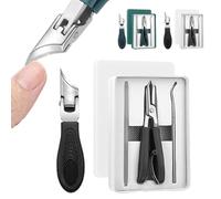 Eagle Beak Beveled Nails Clippers, Three Sets of Eagle Beak Beveled Nails Clippers, Stainless Oblique Nail Clippers, Sharp Beveled Thick Hard Nail Clipper for Seniors & Ingrown Care (Black, Set)
