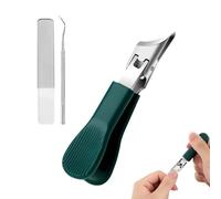 Eagle Beak Nail Clippers - 3 Pcs Professional Slant Edge Nail Clippers with Wide Jaw Opening - Anti-Splash Design Slanted Nail Clipper Kit for Thick Nails