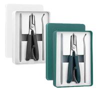 Eagle Beak Nail Clippers, Three Sets of Eagle Beak Beveled Nails Clippers, Wide Jaw Opening Anti-Splash Slanted Nail Clipper, for Thick Nails, Seniors & Ingrown Care (AB)